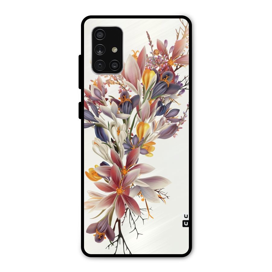 Floral Bouquet Metal Back Case for Galaxy A71