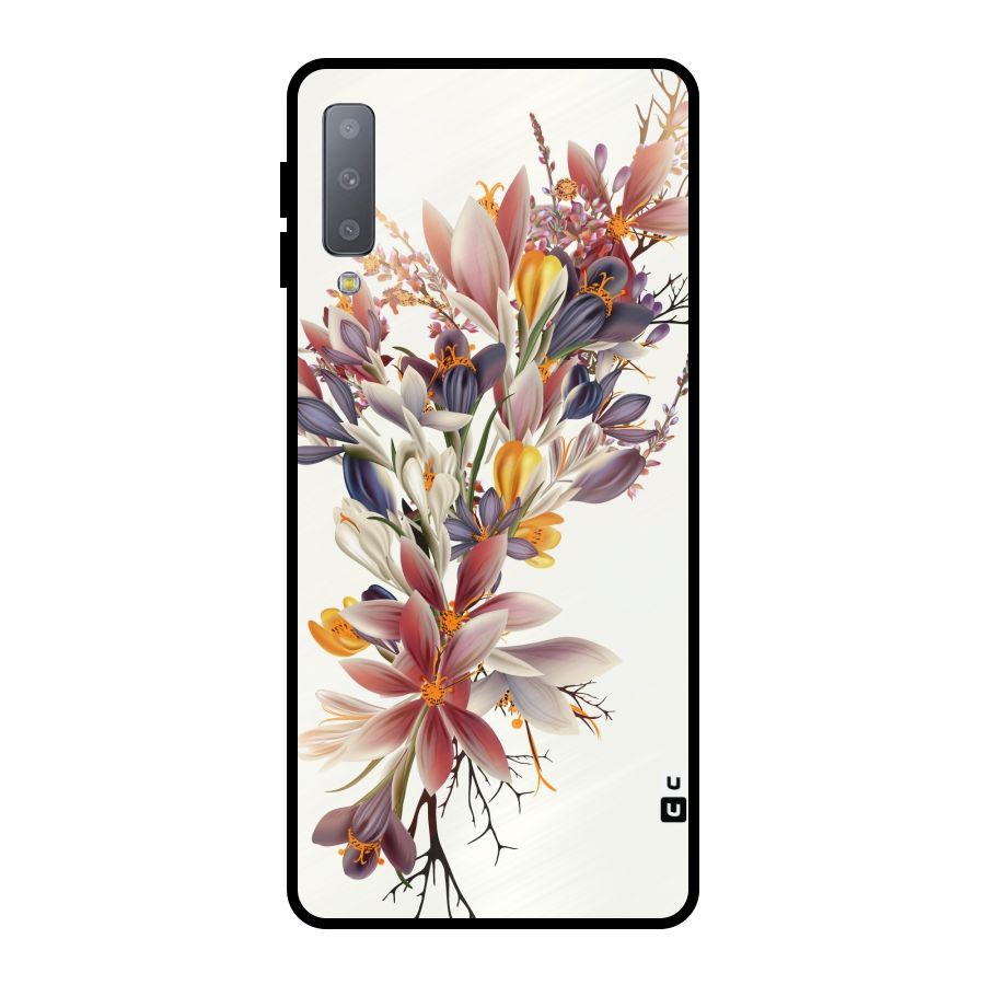 Floral Bouquet Metal Back Case for Galaxy A7 (2018)