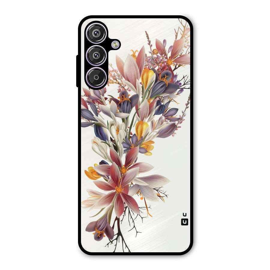 Floral Bouquet Metal Back Case for Galaxy M15