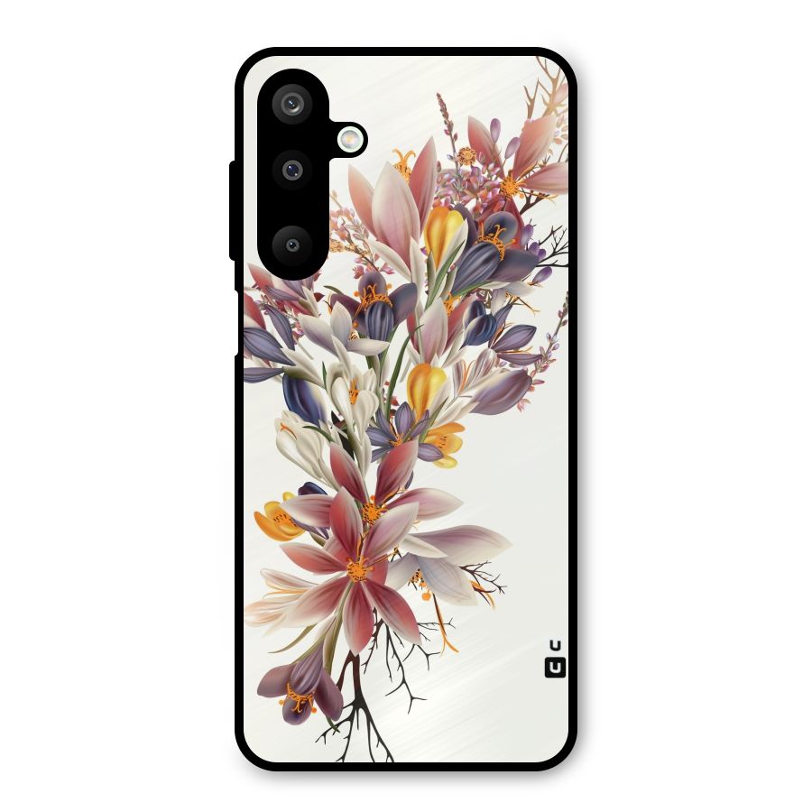 Floral Bouquet Metal Back Case for Galaxy M16
