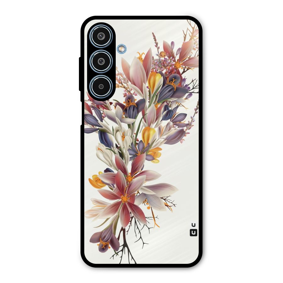 Floral Bouquet Metal Back Case for Galaxy M35