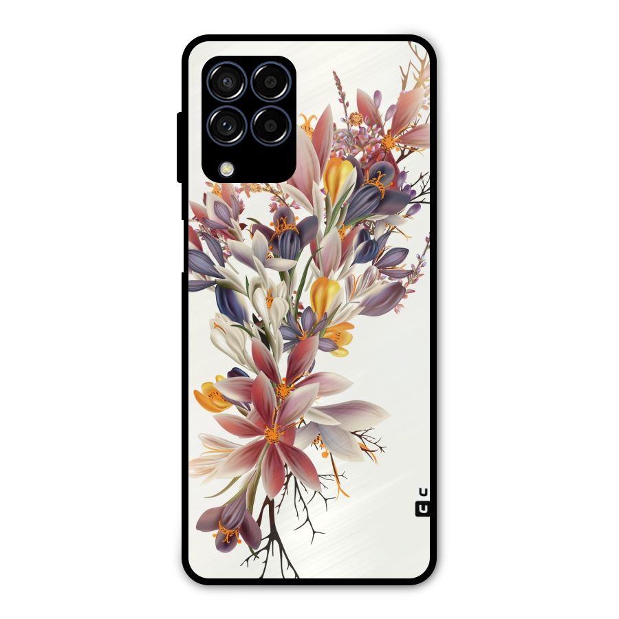 Floral Bouquet Metal Back Case for Galaxy M53 5G