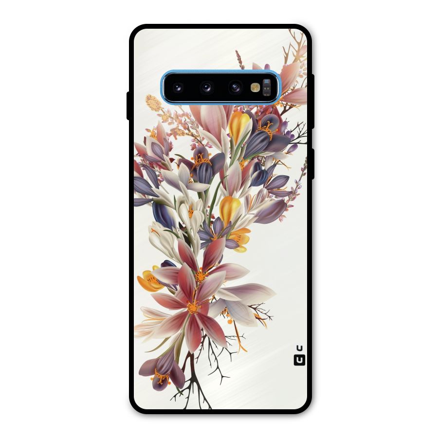 Floral Bouquet Metal Back Case for Galaxy S10