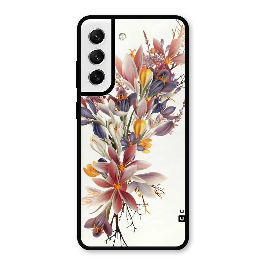 Floral Bouquet Metal Back Case for Galaxy S21 FE 5G