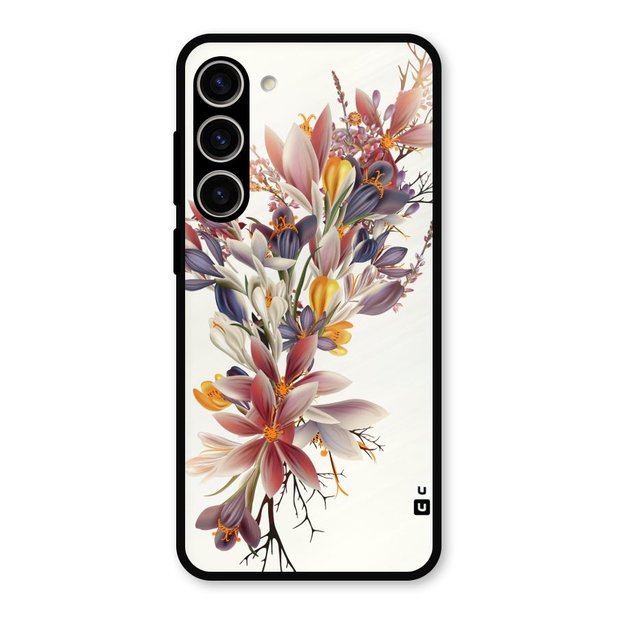 Floral Bouquet Metal Back Case for Galaxy S23 Plus