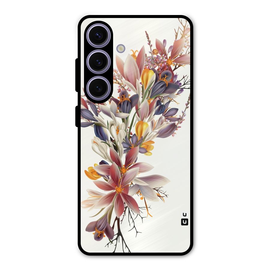 Floral Bouquet Metal Back Case for Galaxy S24