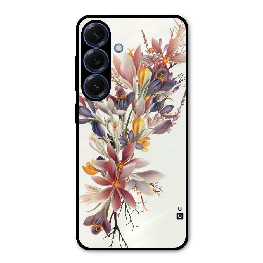 Floral Bouquet Metal Back Case for Galaxy S25