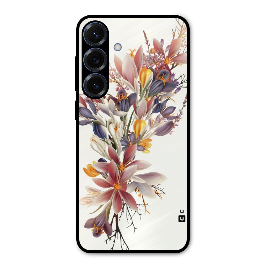 Floral Bouquet Metal Back Case for Galaxy S25 Plus