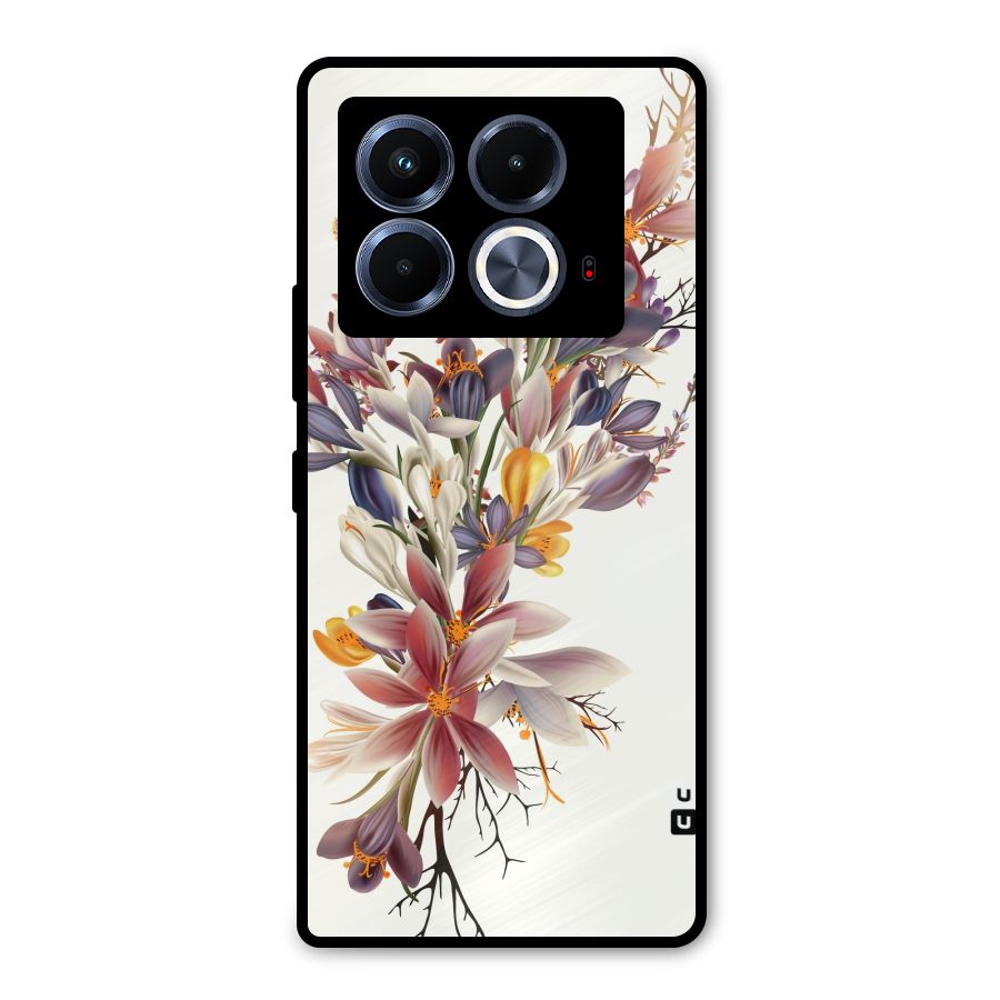 Floral Bouquet Metal Back Case for Infinix Note 40 5G
