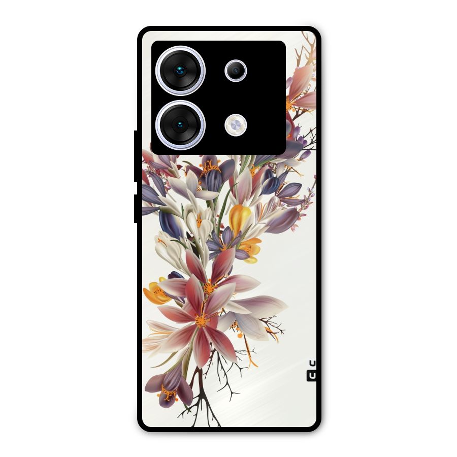 Floral Bouquet Metal Back Case for Infinix Zero 30 5G