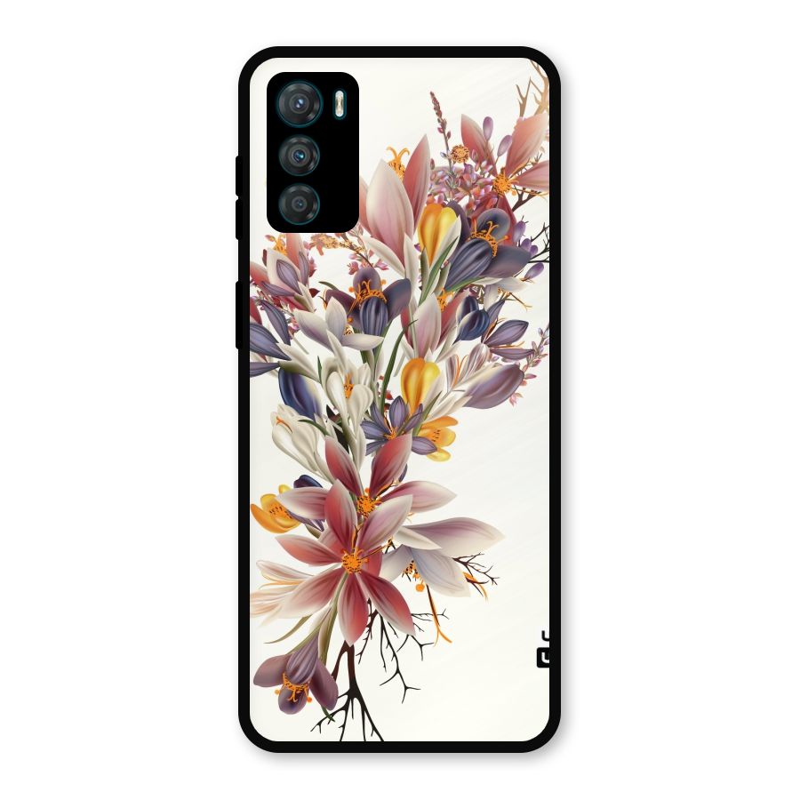 Floral Bouquet Metal Back Case for Moto G42