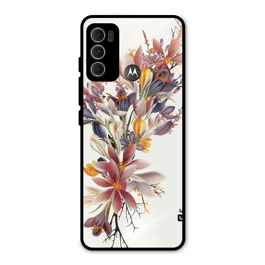 Floral Bouquet Metal Back Case for Moto G60
