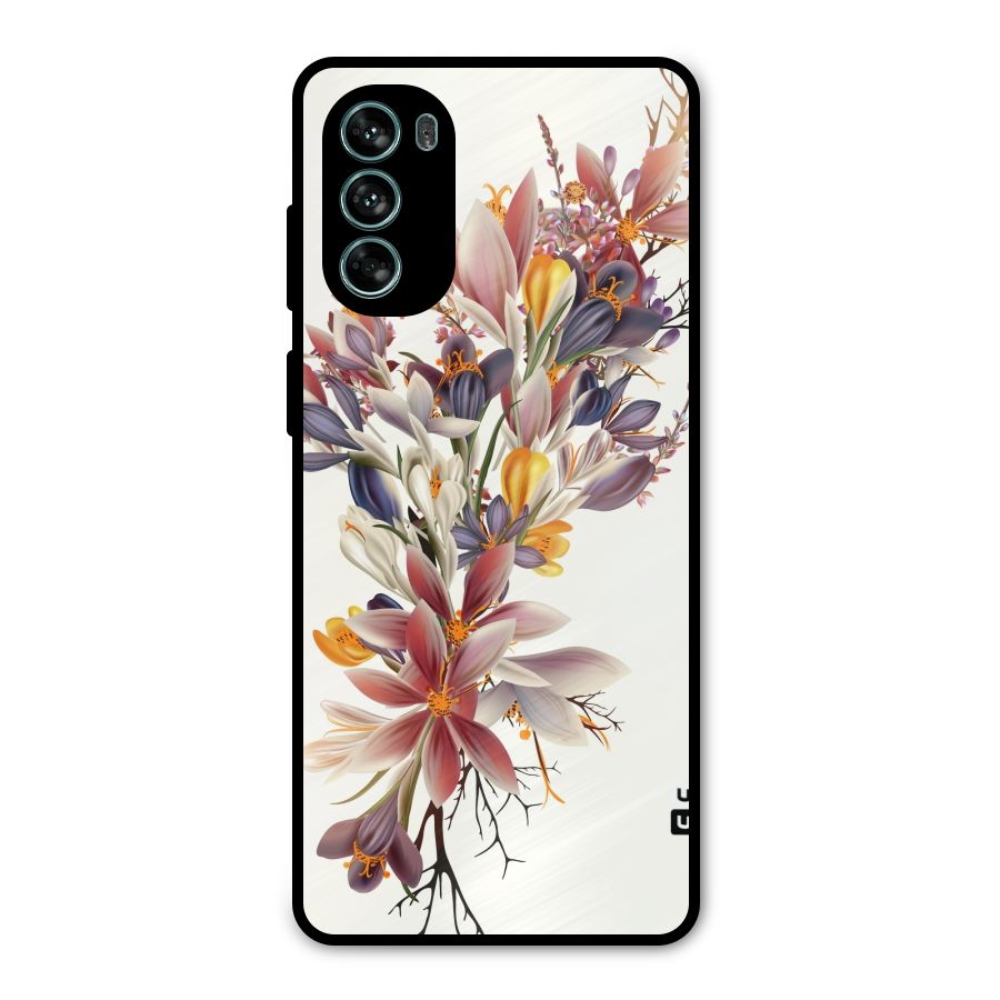 Floral Bouquet Metal Back Case for Moto G62