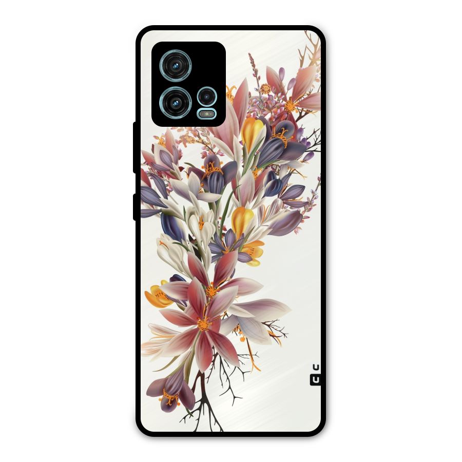 Floral Bouquet Metal Back Case for Moto G72