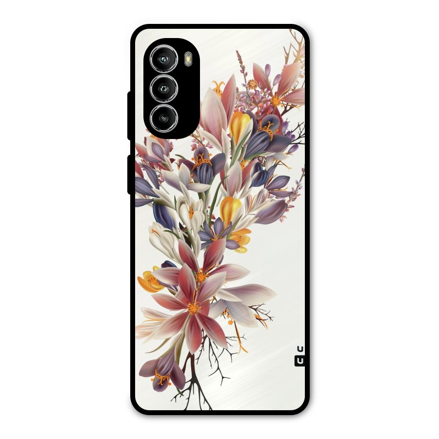 Floral Bouquet Metal Back Case for Moto G82