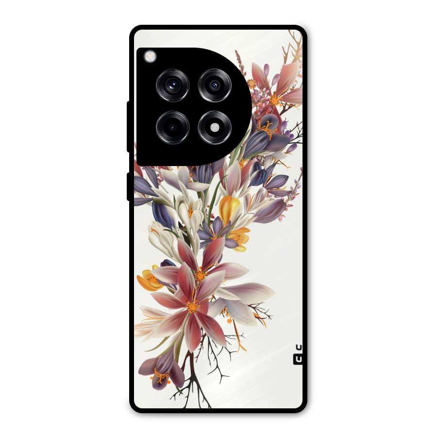 Floral Bouquet Metal Back Case for OnePlus 12R