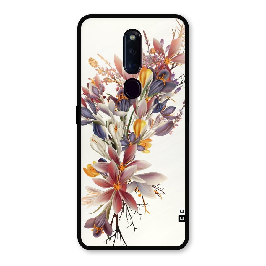 Floral Bouquet Metal Back Case for Oppo F11 Pro