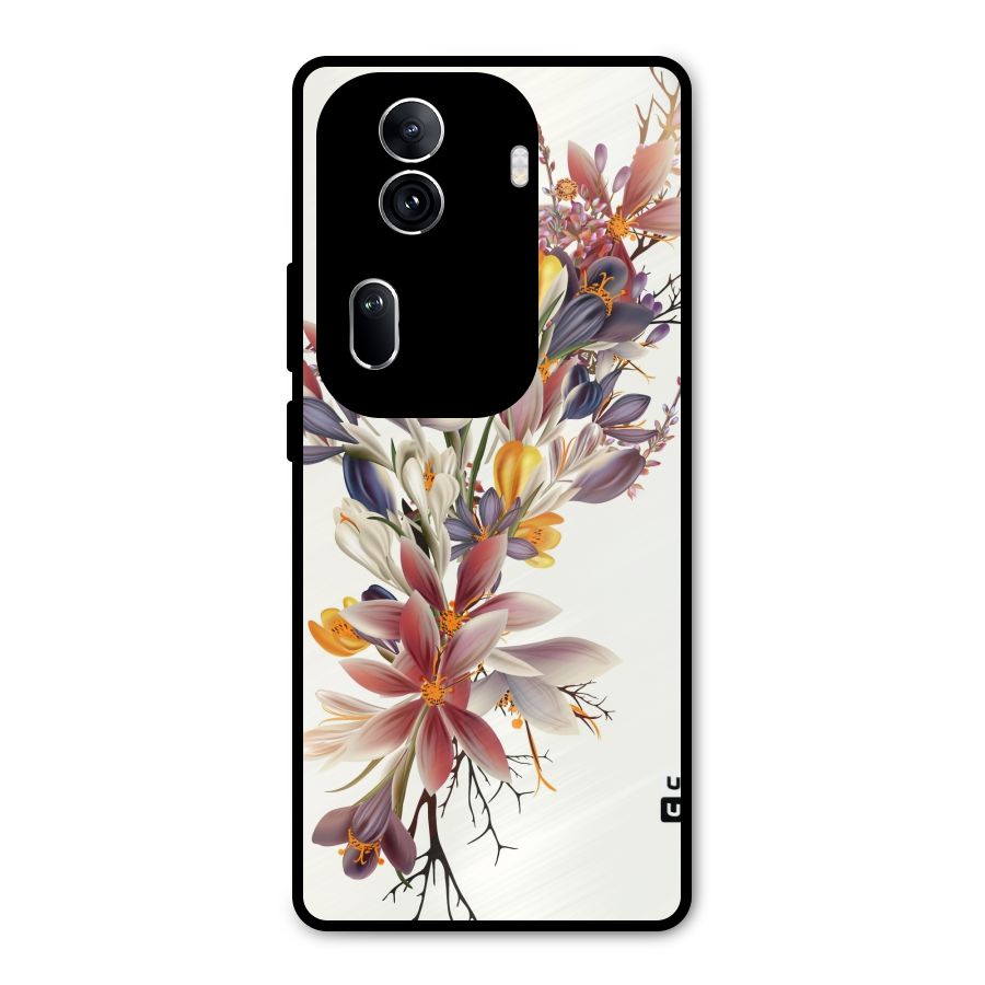 Floral Bouquet Metal Back Case for Oppo Reno11 Pro 5G