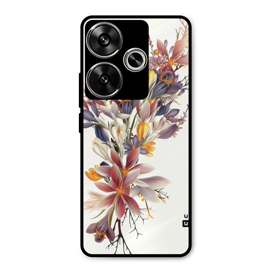 Floral Bouquet Metal Back Case for Poco F6