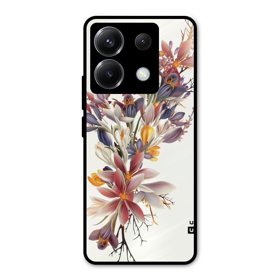 Floral Bouquet Metal Back Case for Poco X6