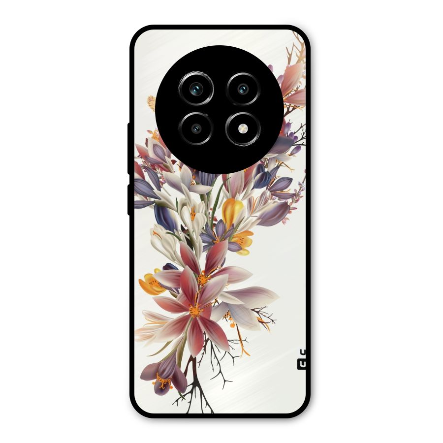 Floral Bouquet Metal Back Case for Realme 13 Pro