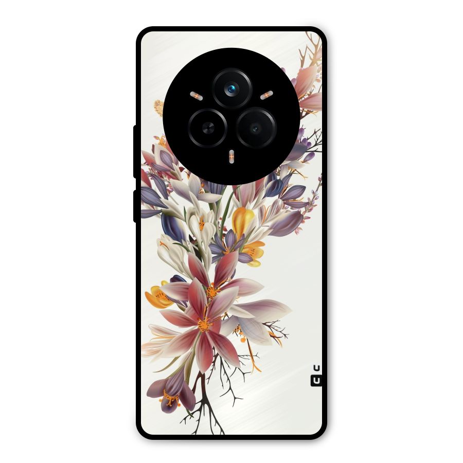 Floral Bouquet Metal Back Case for Realme 14 Pro
