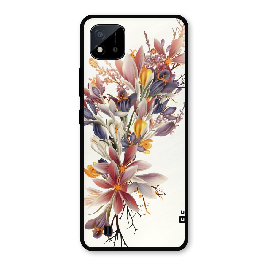 Floral Bouquet Metal Back Case for Realme C11 2021