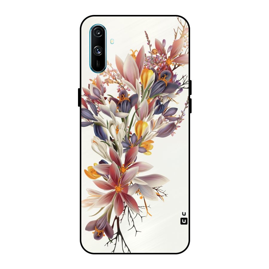 Floral Bouquet Metal Back Case for Realme C3