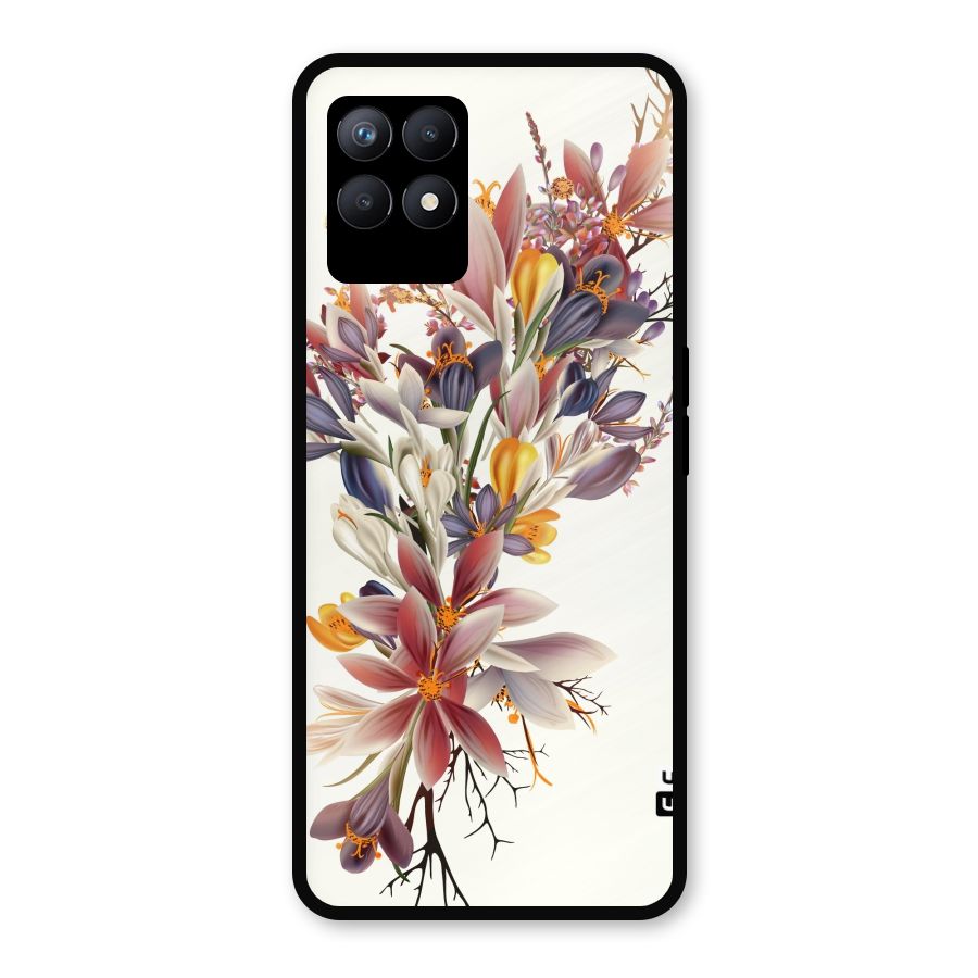 Floral Bouquet Metal Back Case for Realme Narzo 50
