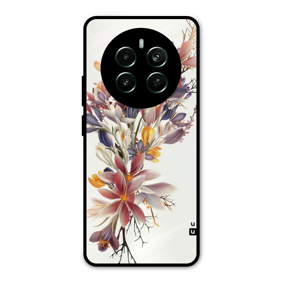 Floral Bouquet Metal Back Case for Realme Narzo 70 Pro