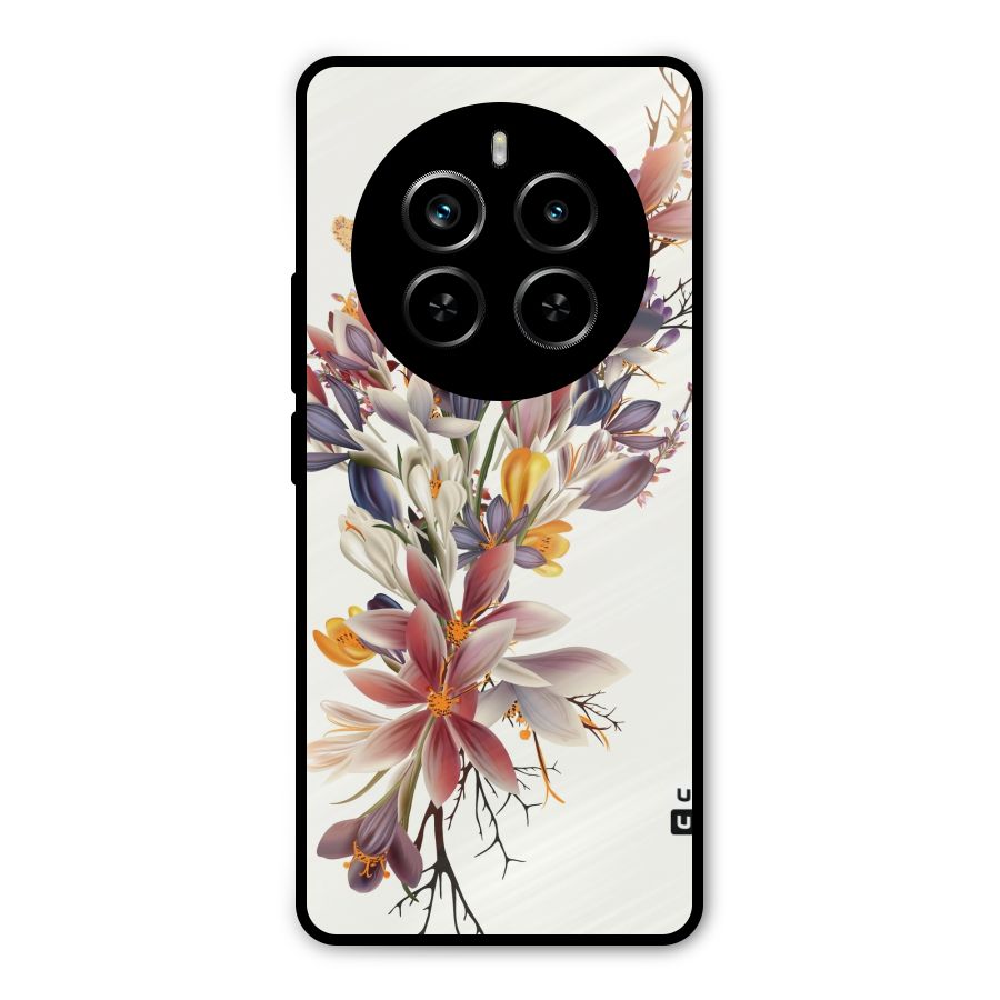 Floral Bouquet Metal Back Case for Realme P1 Pro