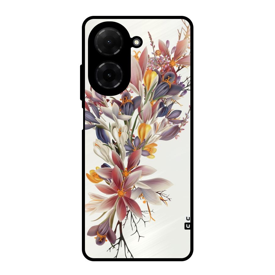 Floral Bouquet Metal Back Case for Redmi A5 4G
