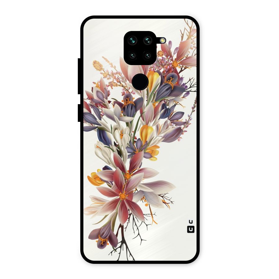 Floral Bouquet Metal Back Case for Redmi Note 9