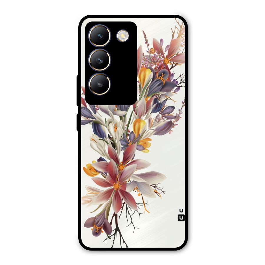 Floral Bouquet Metal Back Case for Vivo T3 5G