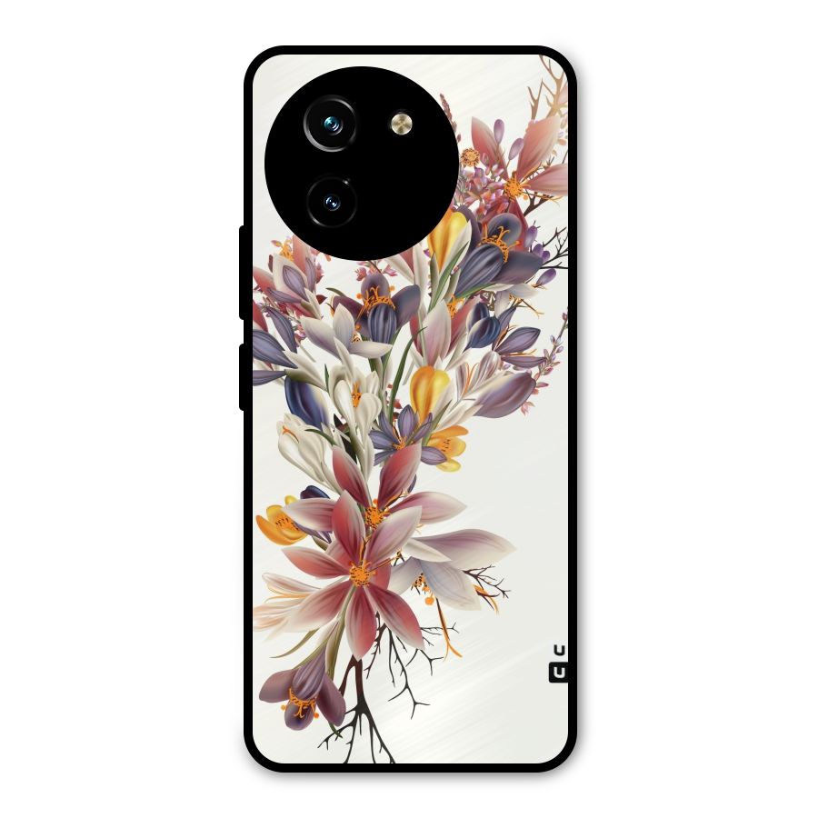 Floral Bouquet Metal Back Case for Vivo T3x