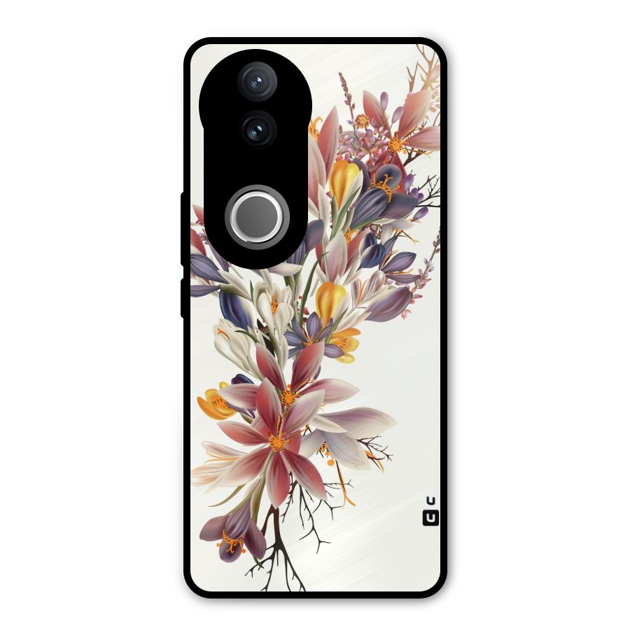 Floral Bouquet Metal Back Case for Vivo V50e