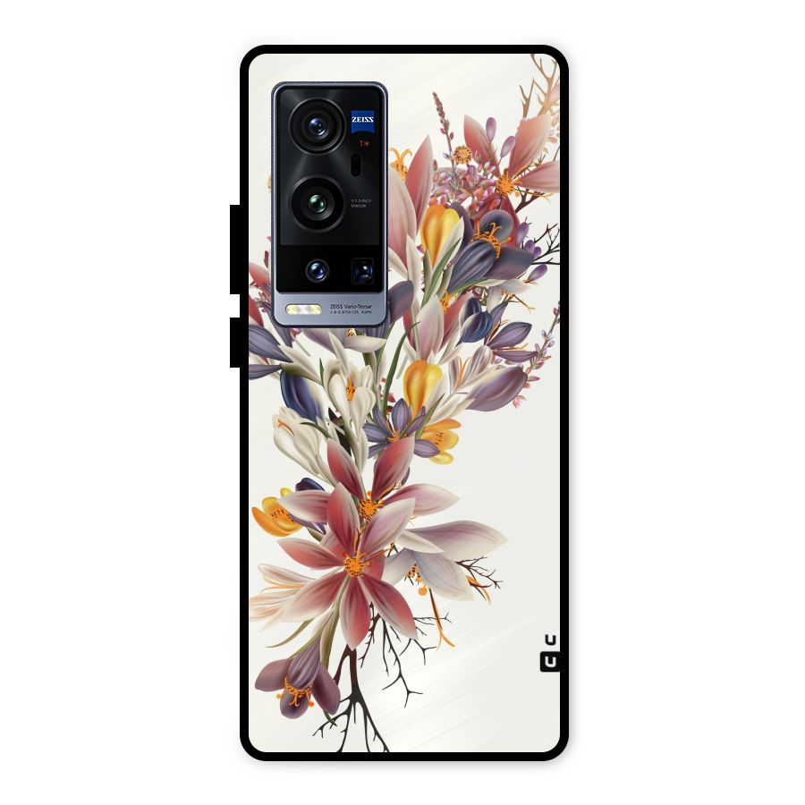 Floral Bouquet Metal Back Case for Vivo X60 Pro Plus