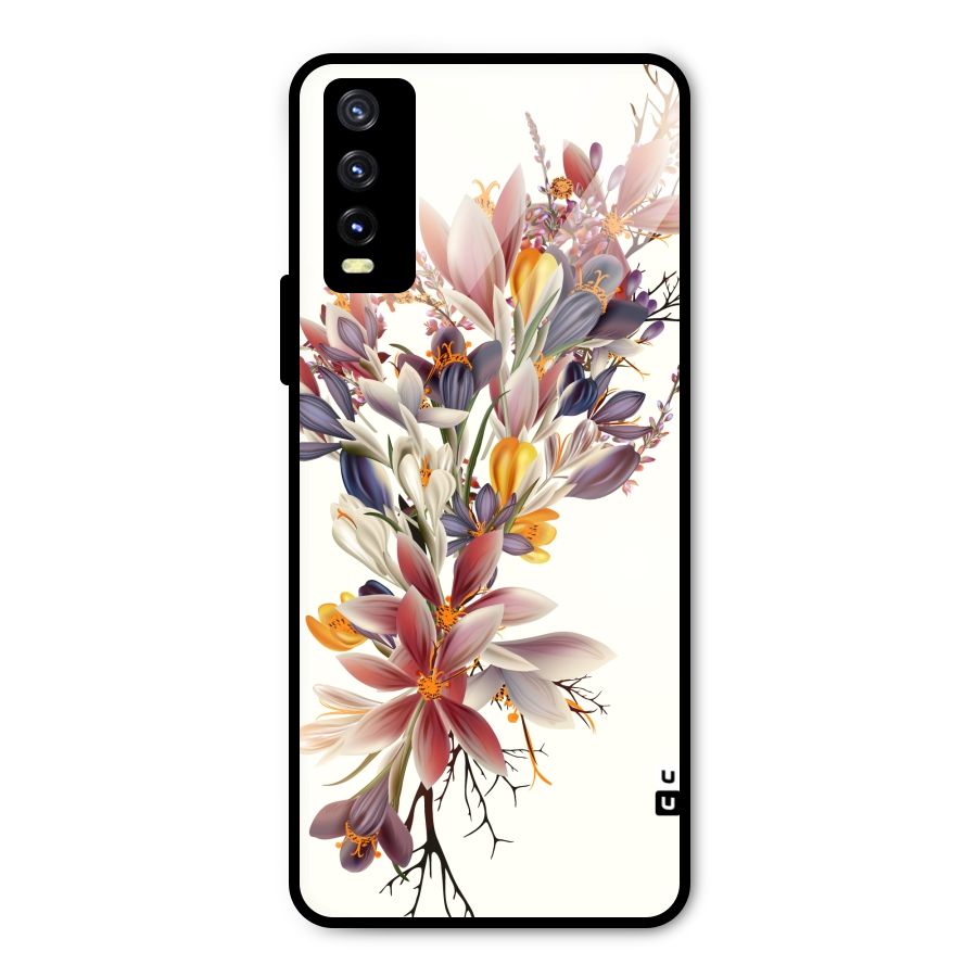 Floral Bouquet Metal Back Case for Vivo Y20