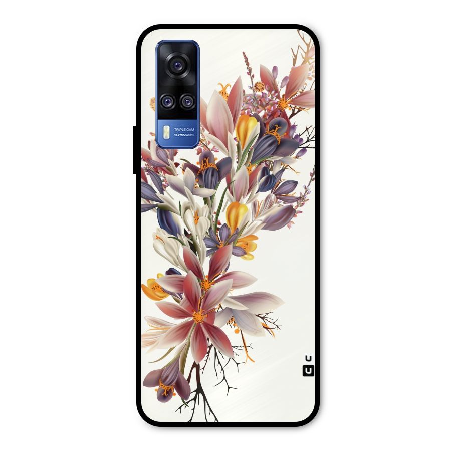 Floral Bouquet Metal Back Case for Vivo Y51A