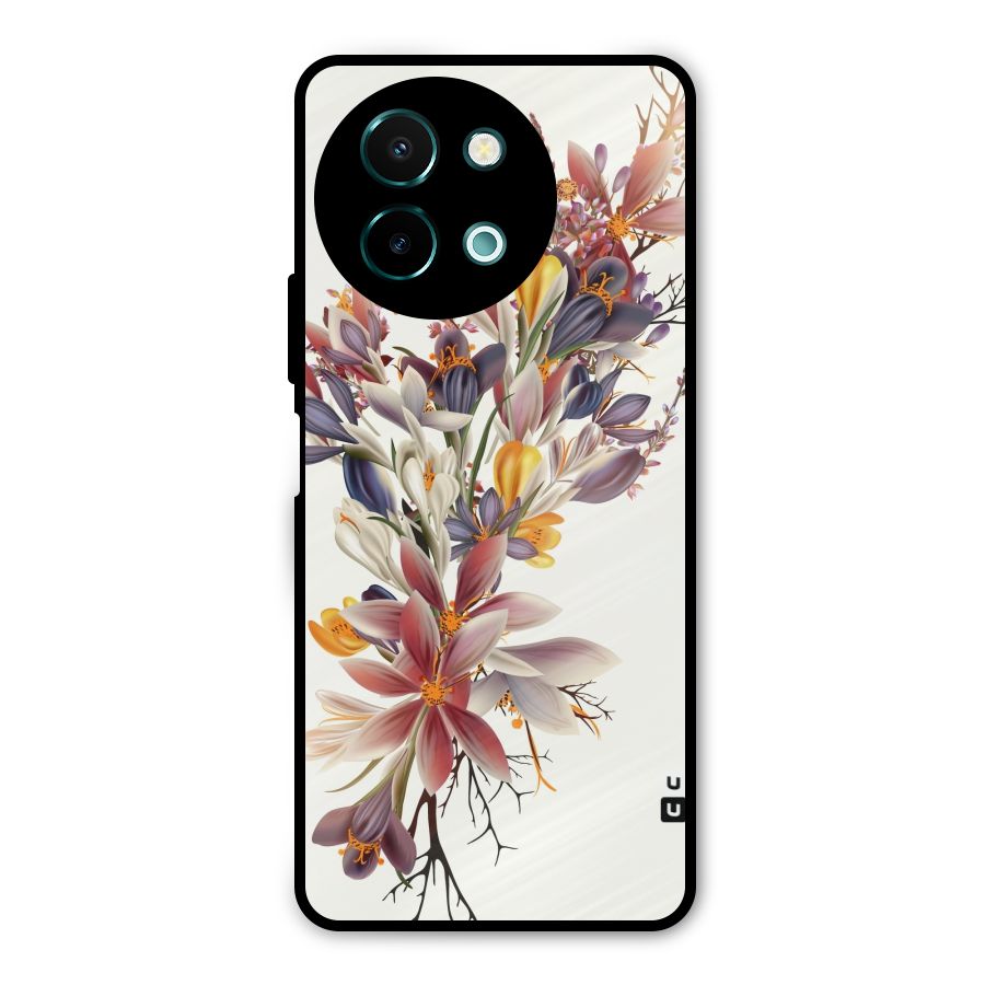 Floral Bouquet Metal Back Case for Vivo Y58