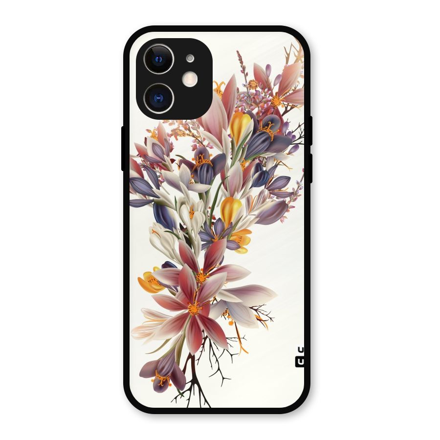Floral Bouquet Metal Back Case for iPhone 12