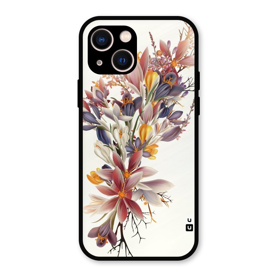 Floral Bouquet Metal Back Case for iPhone 13