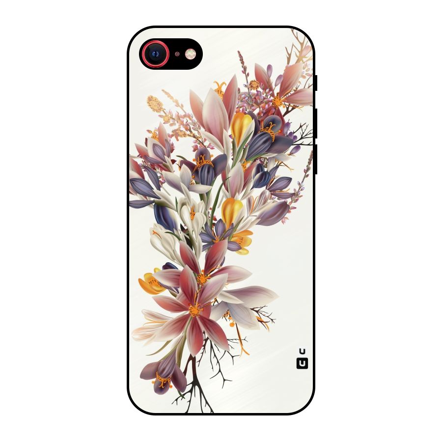 Floral Bouquet Metal Back Case for iPhone 7