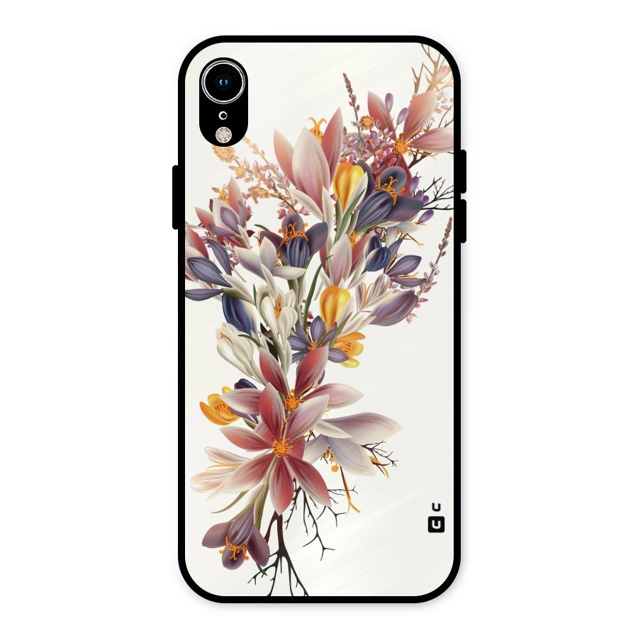 Floral Bouquet Metal Back Case for iPhone XR