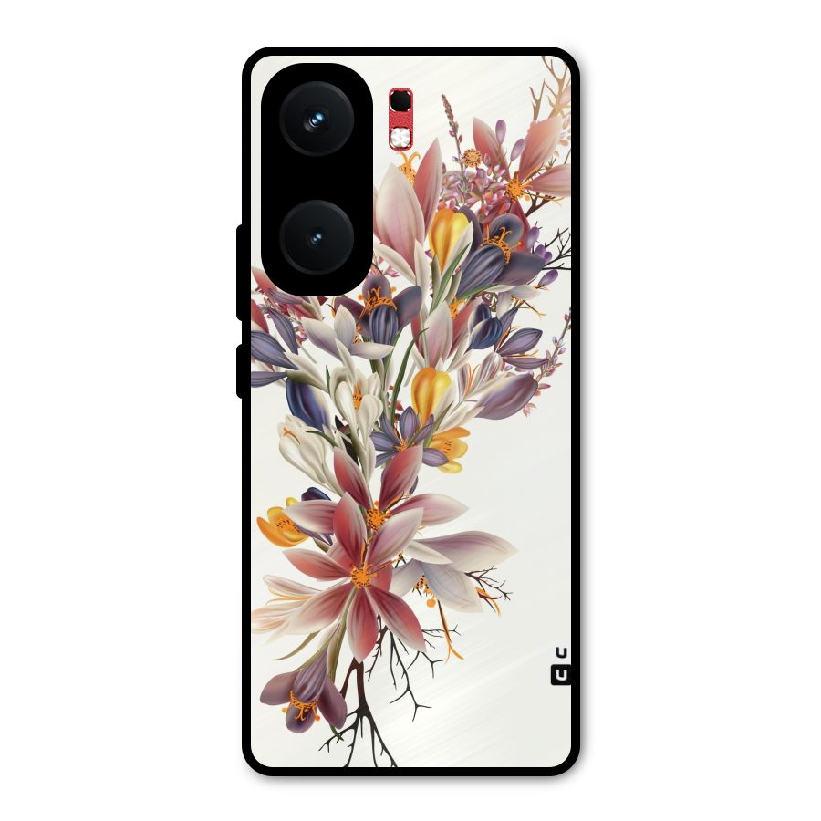 Floral Bouquet Metal Back Case for iQOO Neo 9 Pro
