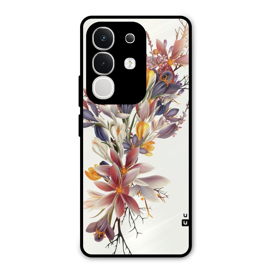 Floral Bouquet Metal Back Case for iQOO Z10x