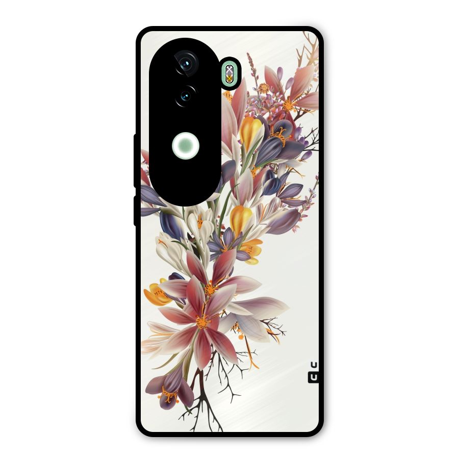 Floral Bouquet Metal Back Case for iQOO Z9s