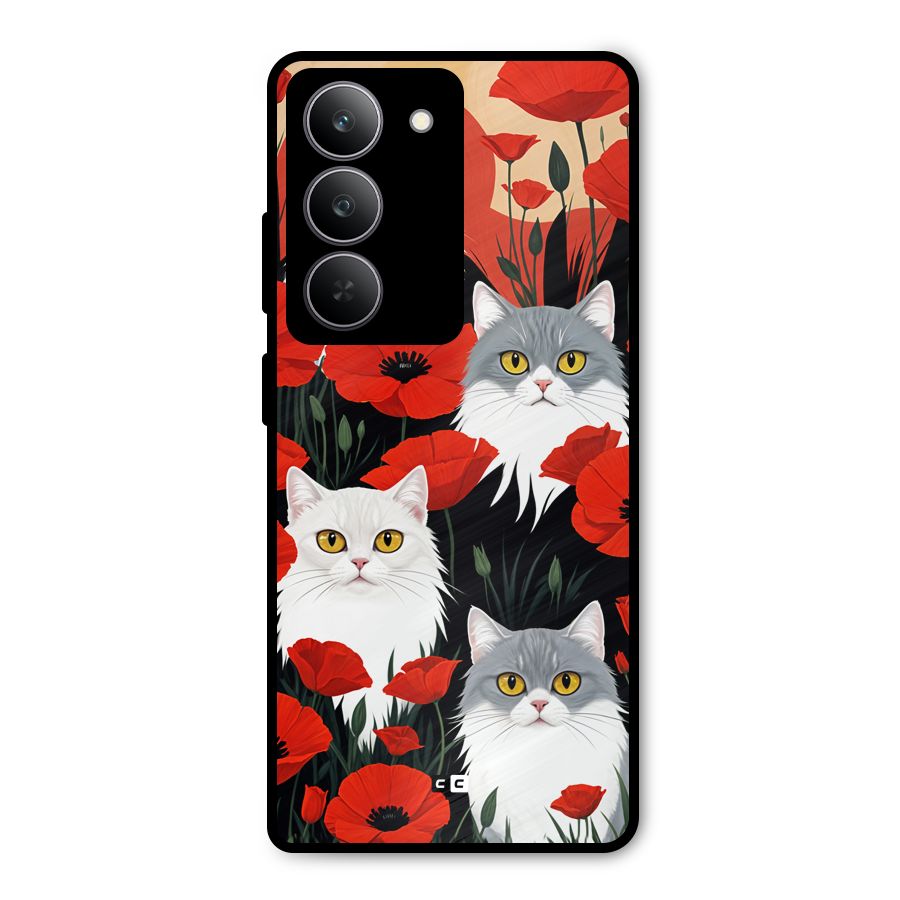 Floral Cat Metal Back Case for Realme P3x