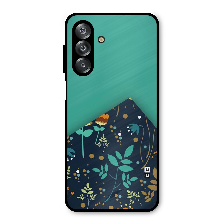 Floral Corner Metal Back Case for Galaxy A26