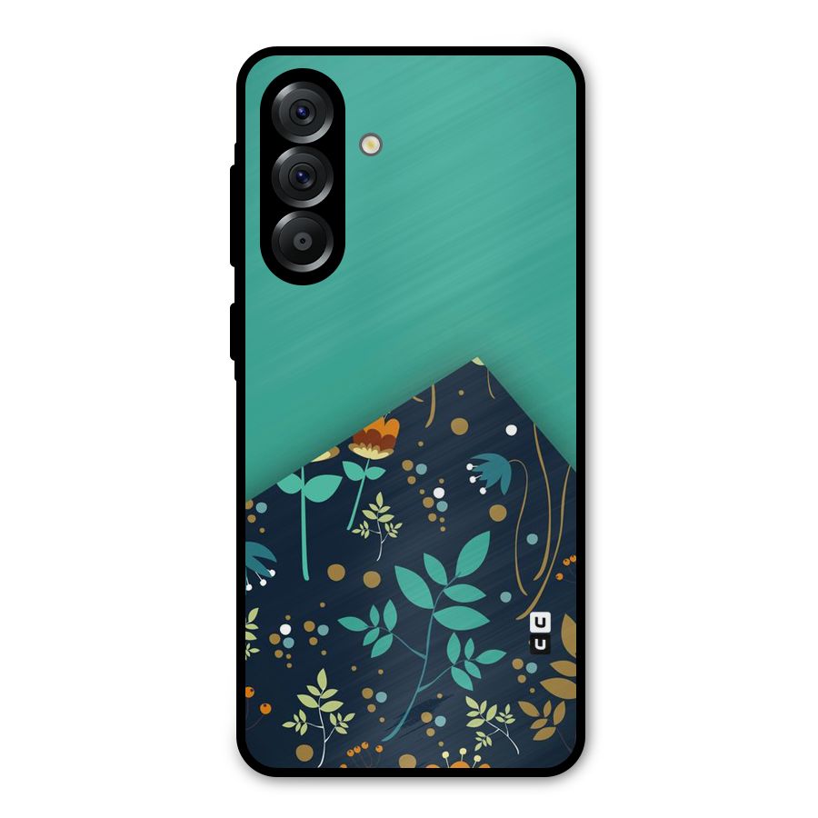 Floral Corner Metal Back Case for Galaxy A56
